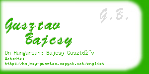 gusztav bajcsy business card